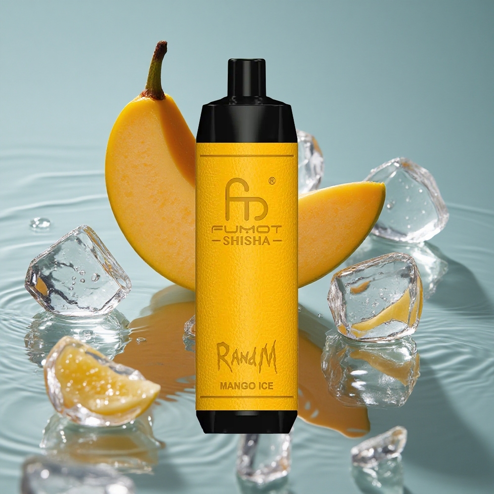 RandM Fumot Shisha 10000 Puffs Vienkartinis Vape Mango Ledas