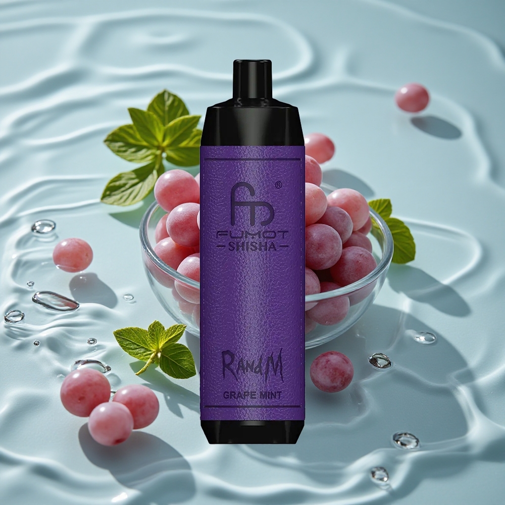 RandM Fumot Shisha 10000 Puffs Vienkartinis Vape Vynuogės Mėta
