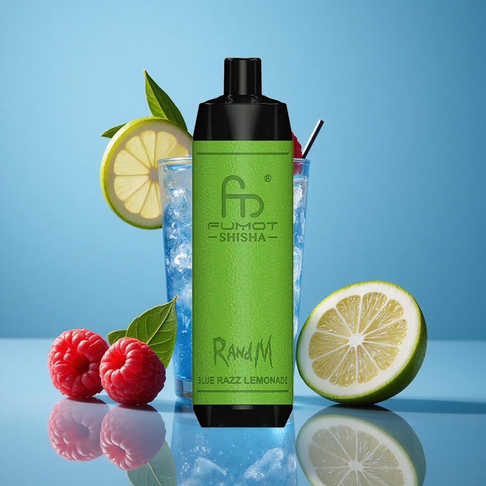 RandM Fumot Shisha 10000 Puffs Vienkartinis Vaporizatorius Mėlyna Raguolė Citrina