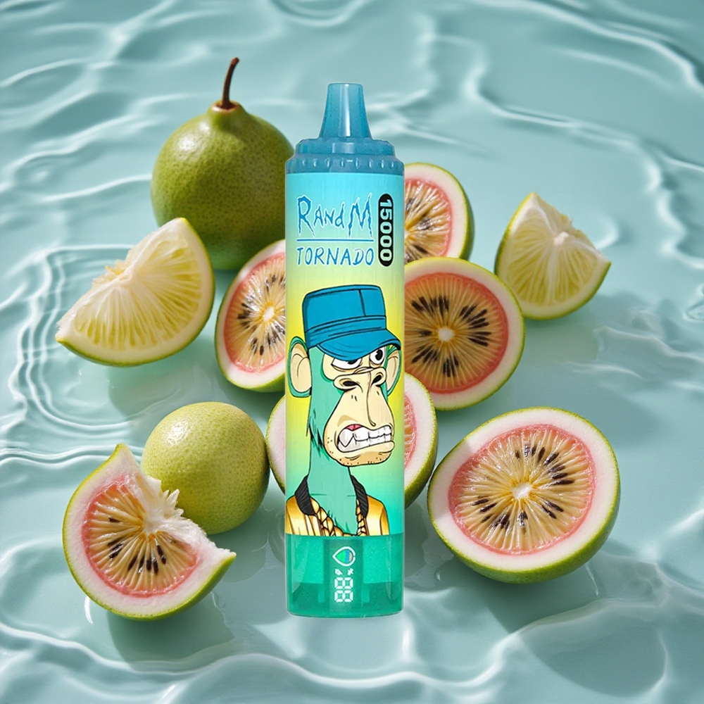 RandM Fumot Tornado 15000 Puffs 25ml Kiwi Marakuodė Guava