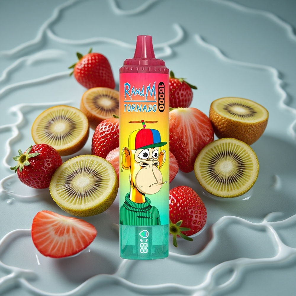 RandM Fumot Tornado 15000 Puffs Braškė Kiwi Vienkartinis Vape