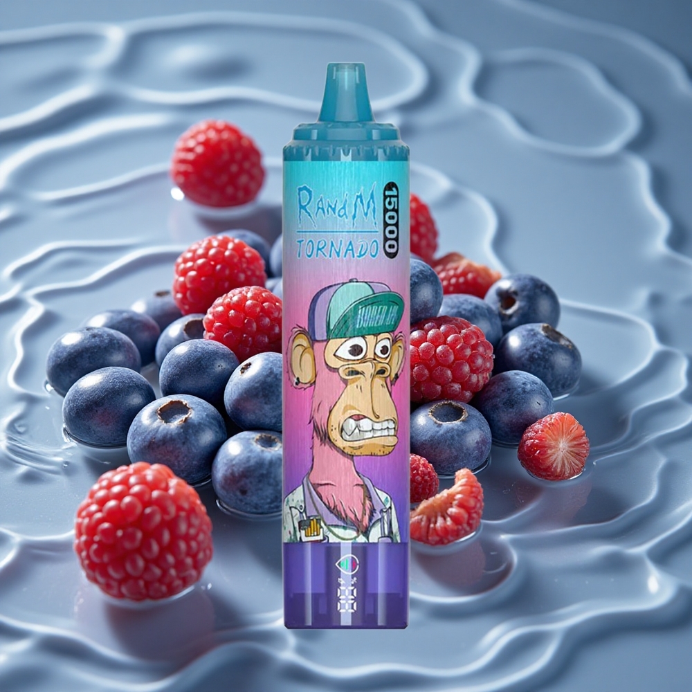 RandM Fumot Tornado 15000 Puffs Vienkartinis Vape Mėlynųjų Gervuogių Aviečių
