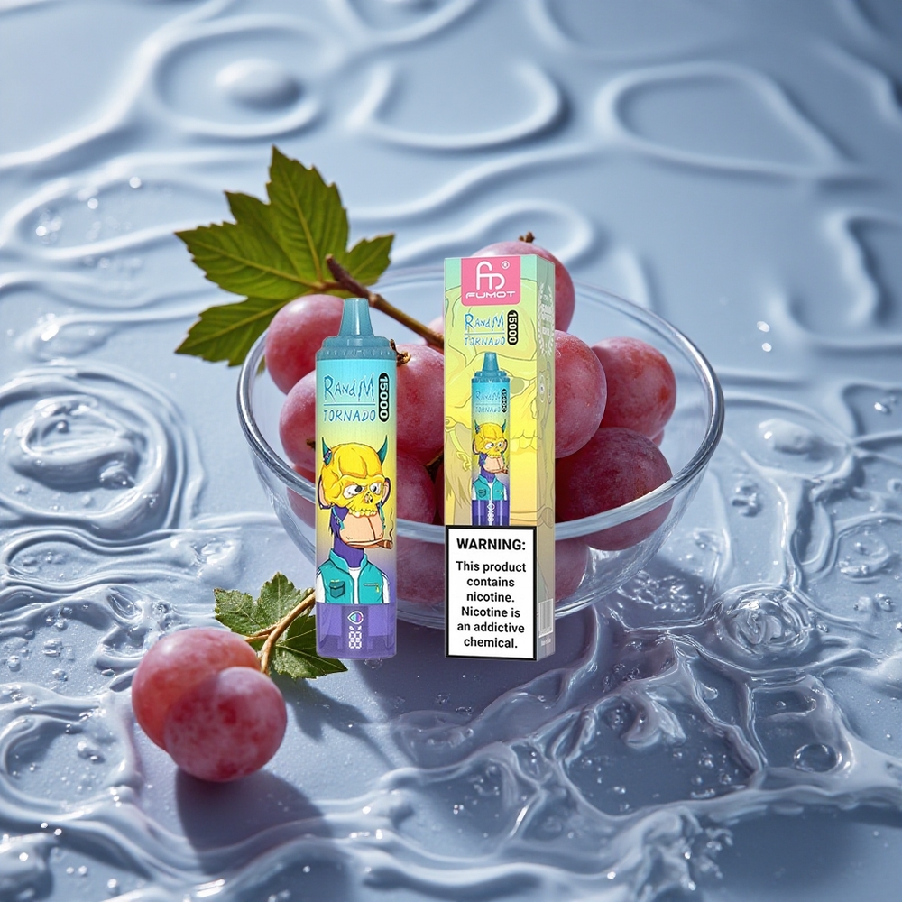 RandM Fumot Tornado 15000 Puffs Vienkartinis Vape Vynuogių Ledas