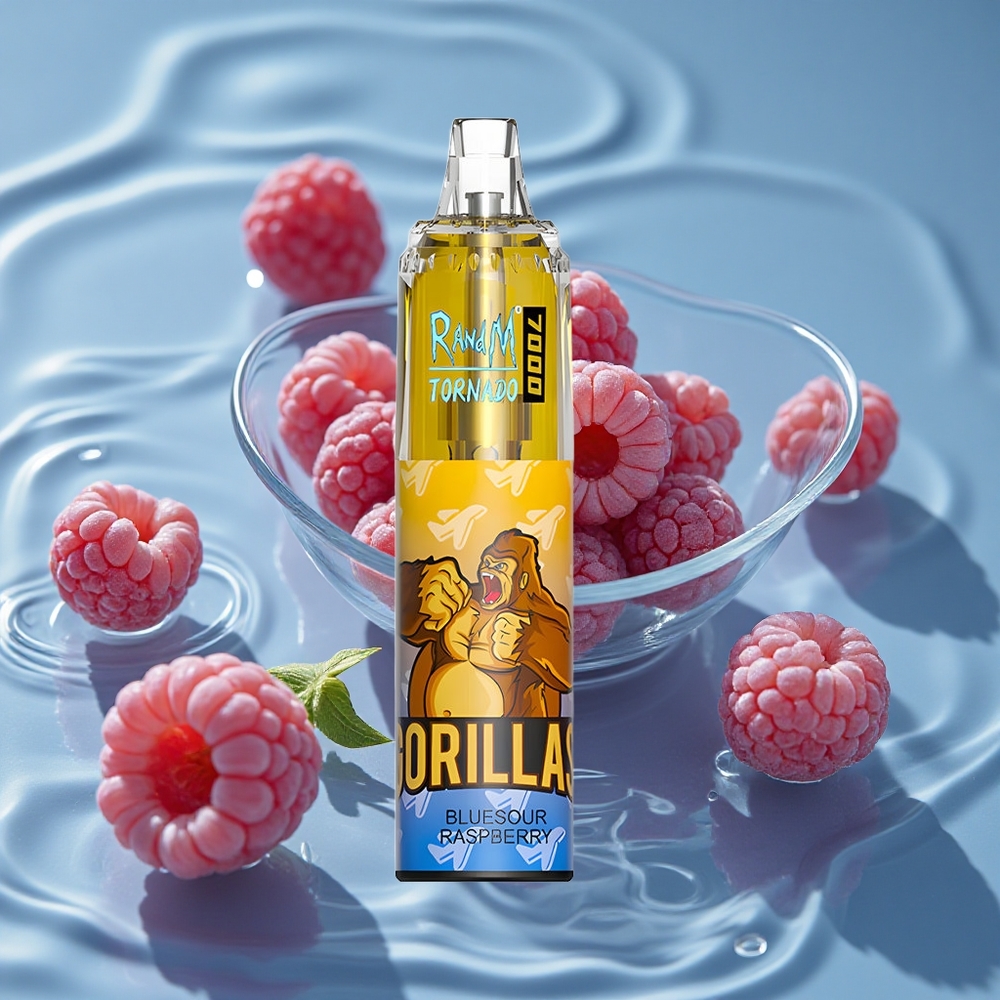 RandM Fumot Tornado 7000 Puffs Vienkartinis Vape Mėlynųjų Aviečių