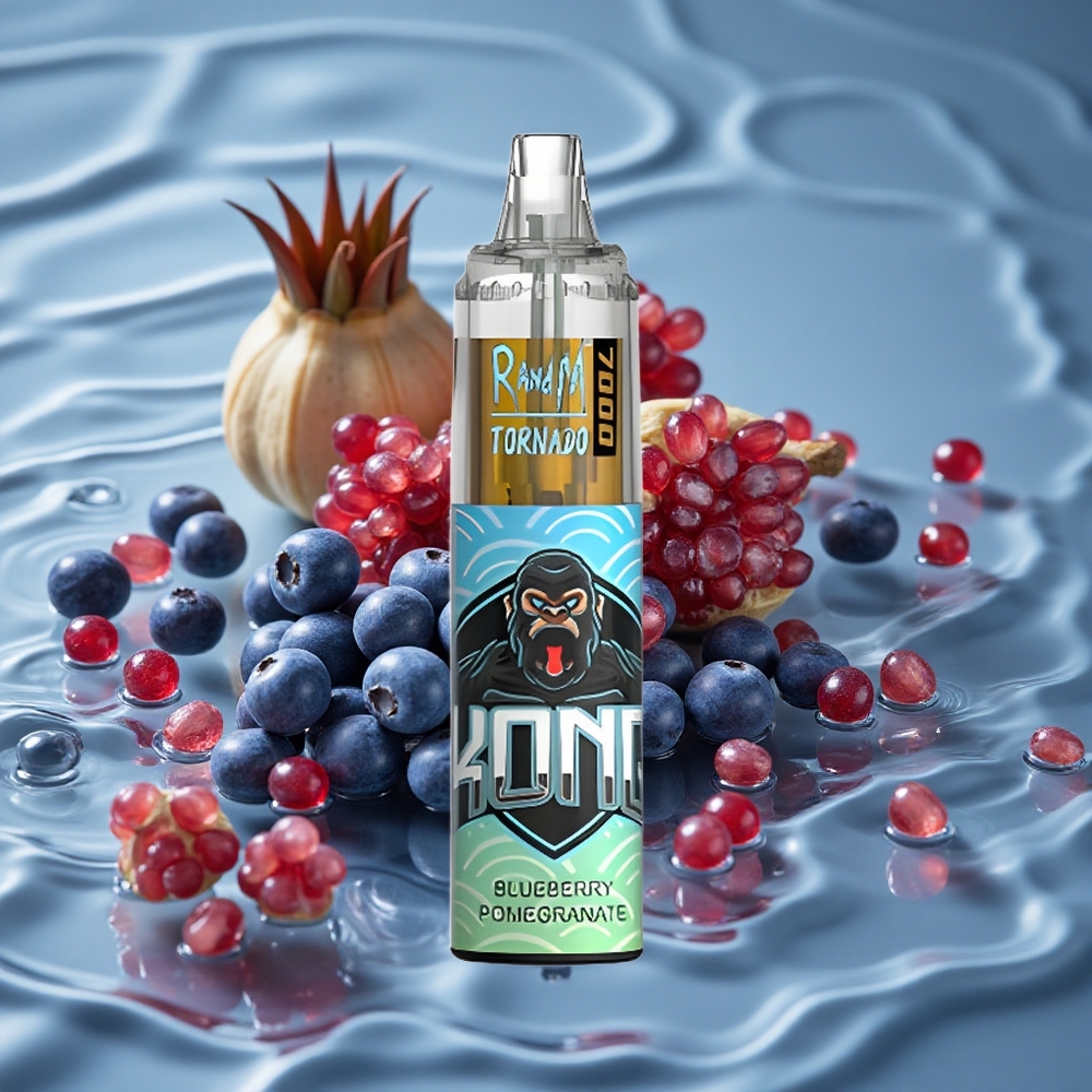 RandM Fumot Tornado 7000 Puffs Vienkartinis Vape Mėlynių Brakščių