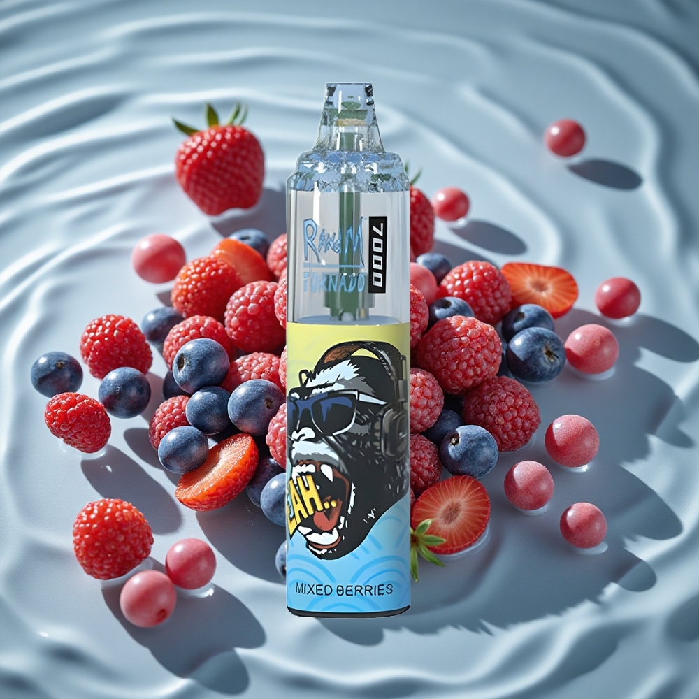 RandM Fumot Tornado 7000 Puffs Vienkartinis Vape Mėlynių Uogų