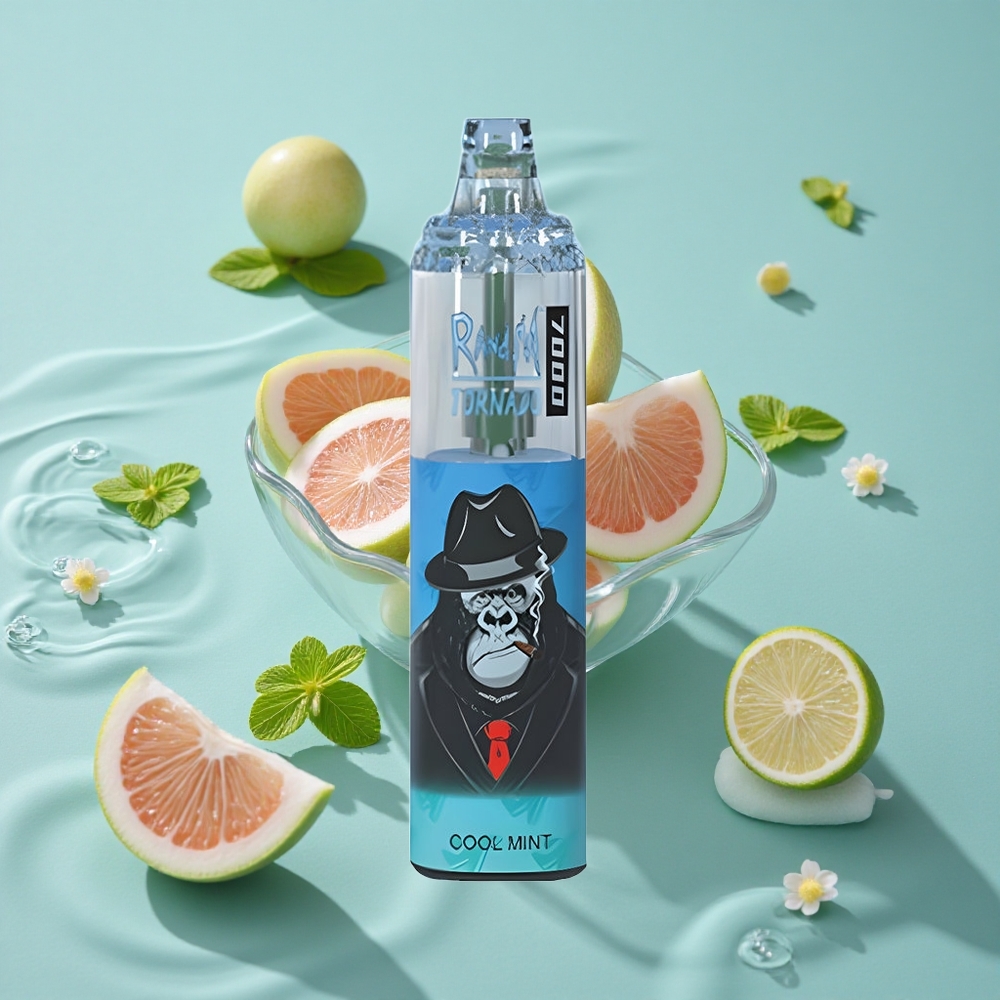 RandM Fumot Tornado 7000 Puffs Vienkartinis Vape Mėtų Šaltis (14 ML)