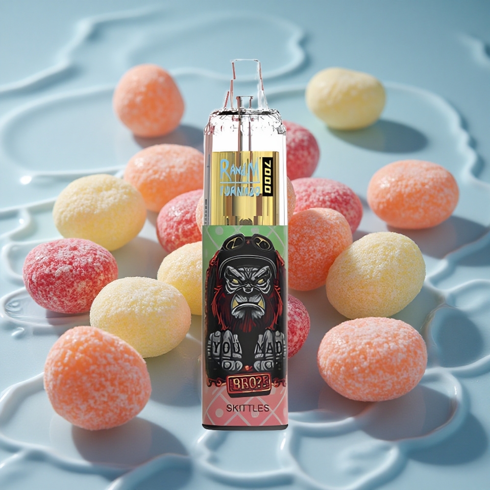 RandM Fumot Tornado 7000 Puffs Vienkartinis Vape Skittles (Gėrybės)