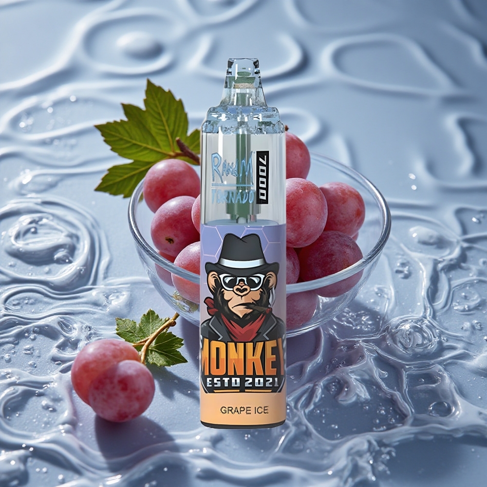 RandM Fumot Tornado 7000 Puffs Vienkartinis Vape Vynuogių Ledas