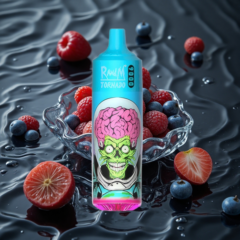 RandM Fumot Tornado 7000 Puffs Vienkartinis Vape Juodojo Drakono Ledas