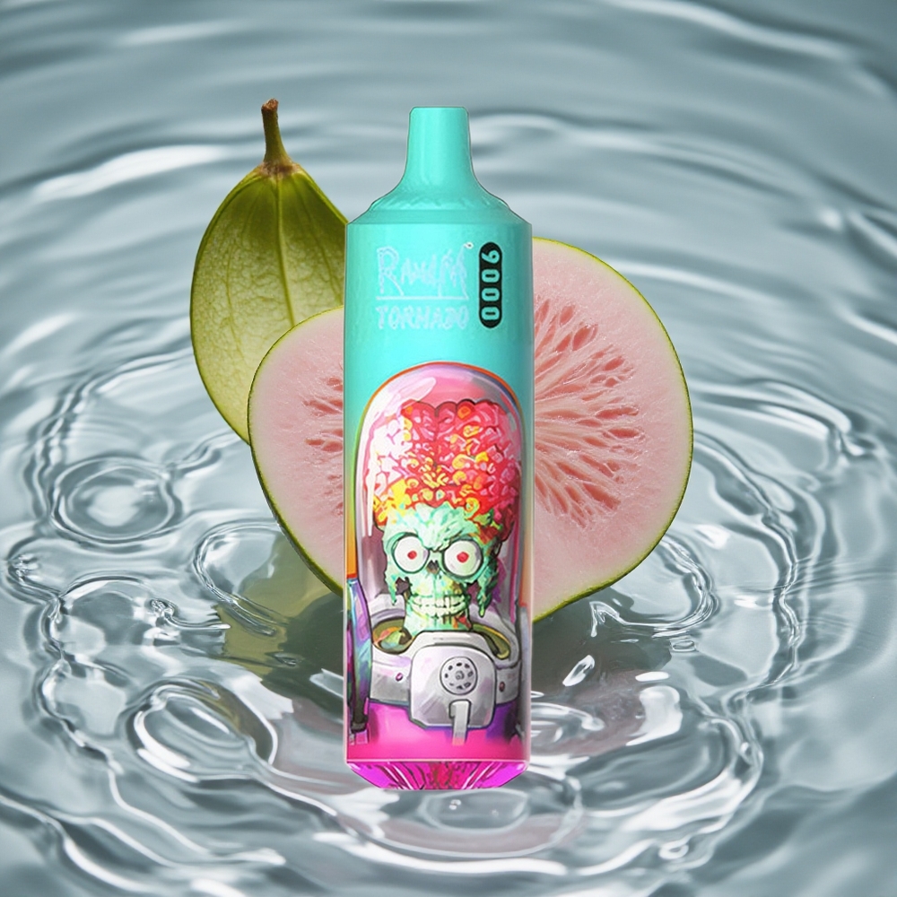 RandM Fumot Tornado 9000 Pūsos Vienkartinis Vape Gvajaus Ledas