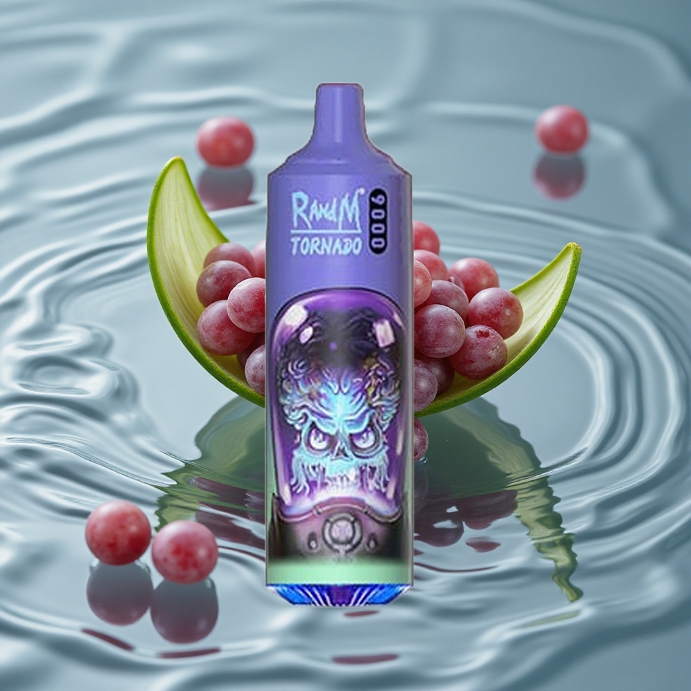 RandM Fumot Tornado 9000 Puffs Vienkartinis Vape Aliejaus Vynuogė