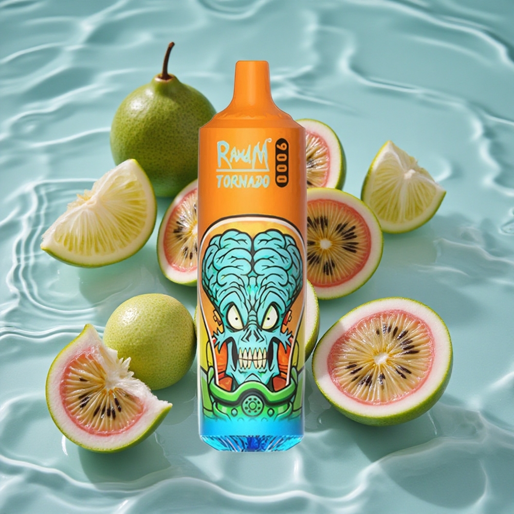 RandM Fumot Tornado 9000 Puffs Vienkartinis Vape Kiwi Pasifliuotos Gvajava