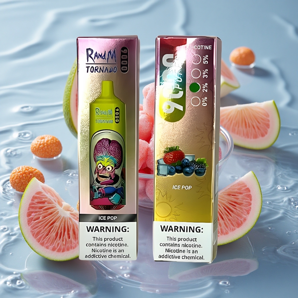 RandM Fumot Tornado 9000 Puffs Vienkartinis Vape Ledų Sultys