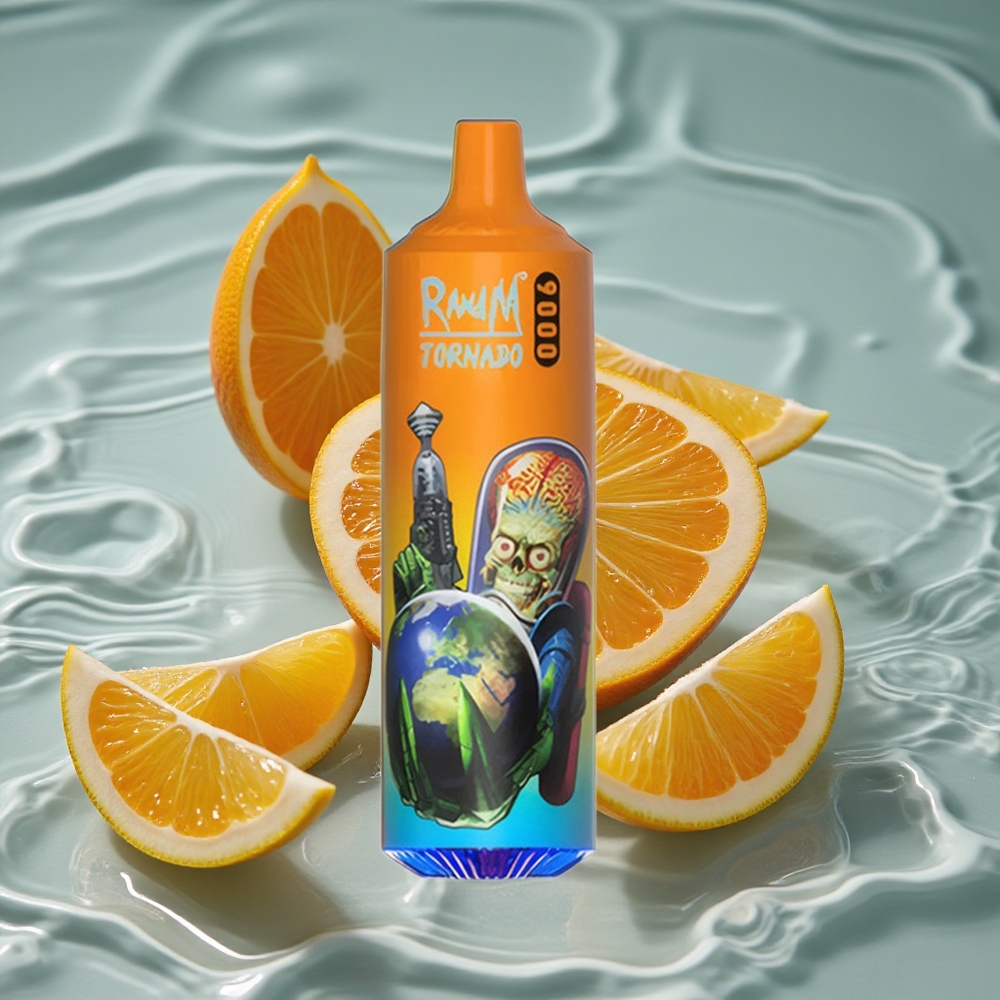 RandM Fumot Tornado 9000 Puffs Vienkartinis Vape Oranžinė Soda